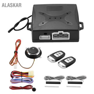 ALASKAR ระบบเตือนภัยรถสากลเครื่องยนต์จุดระเบิด Keyless Entry Push Button Remote Starter