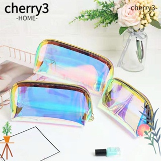 Cherry3 กระเป๋าเครื่องสําอาง PVC ขนาดใหญ่ จุของได้เยอะ สําหรับเดินทาง