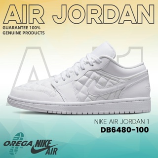 {100%แท้}Air Jordan 1 Low DB6480-100 รองเท้าผ้าใบ