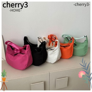 Cherry3 กระเป๋าถือ กระเป๋าสะพายไหล่ ผ้าออกซ์ฟอร์ด ขนาดใหญ่ จุของได้เยอะ สีพื้น สําหรับเดินทาง