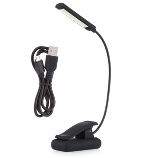 6W LED Light Single Head USB Dimmable Clip On Portable Reading Night