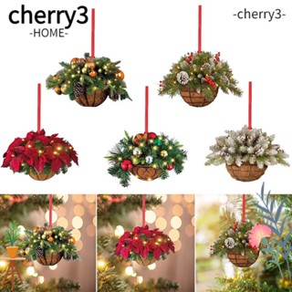 Cherry3 พวงมาลัยพวงมาลัยอะคริลิค สําหรับแขวนตกแต่ง ตะกร้า 2 ชิ้น