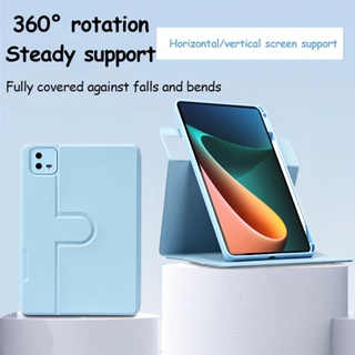 360° เคสพลาสติกอะคริลิคแข็ง หมุนได้ พร้อมช่องใส่ดินสอ สําหรับ Xiaomi Pad 6 Pro 6 2023 Pad 5 5 Pro 11 นิ้ว 2023 Redmi Pad 10.61