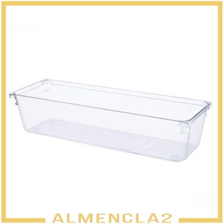 [Almencla2] กล่องลิ้นชักใส วางซ้อนกันได้ สําหรับเก็บเครื่องสําอาง เครื่องประดับ บนโต๊ะทํางาน ห้องครัว สํานักงาน