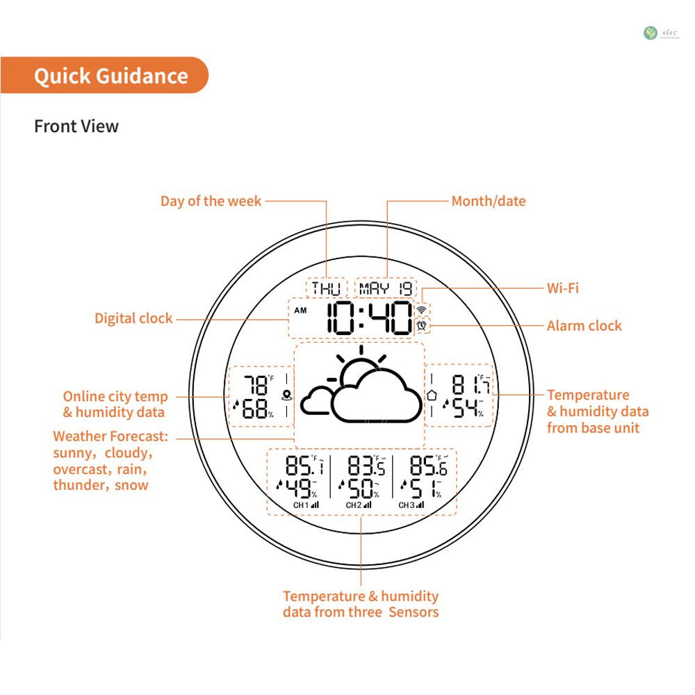 พร้อมส่ง-tuya-นาฬิกาดิจิทัล-wifi-วัดอุณหภูมิ-ความชื้น-พยากรณ์อากาศ-อเนกประสงค์-สําหรับบ้าน-ออฟฟิศ