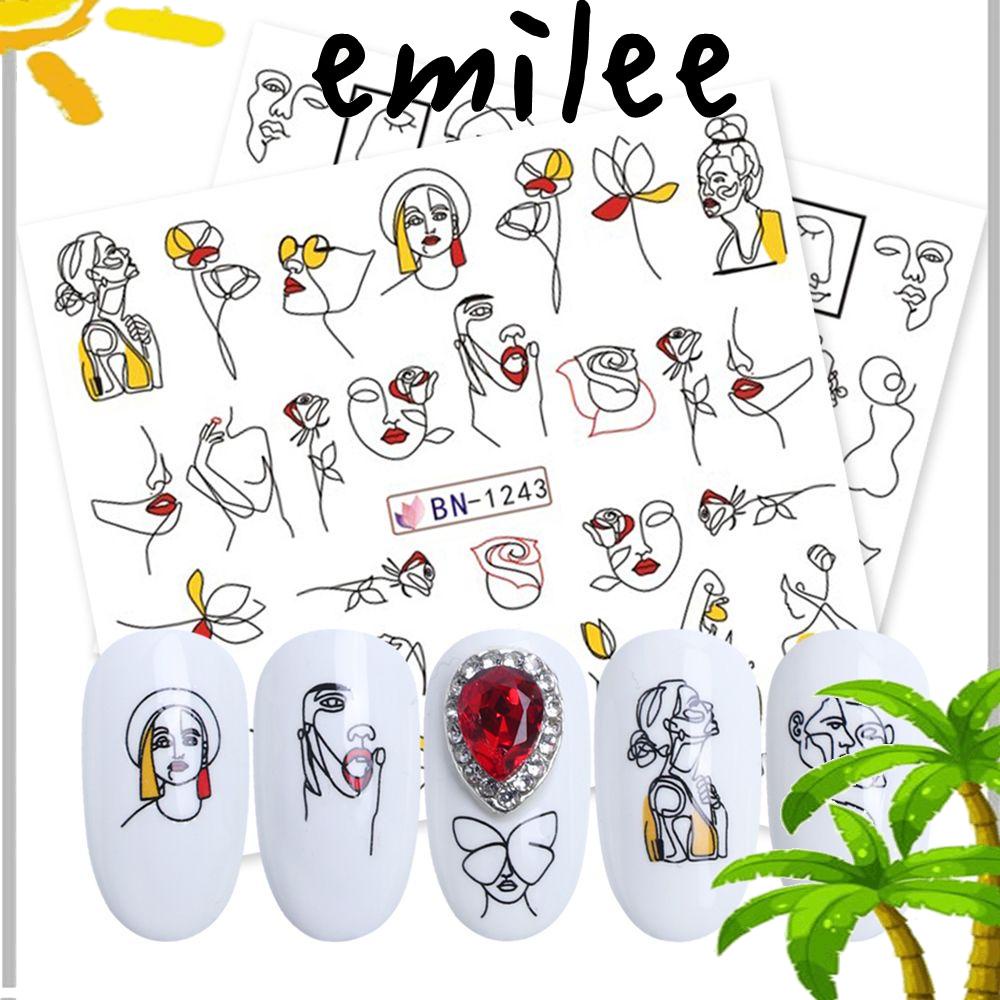 emilee-สติกเกอร์-ลายตัวอักษร-3d-สําหรับตกแต่งเล็บ-diy