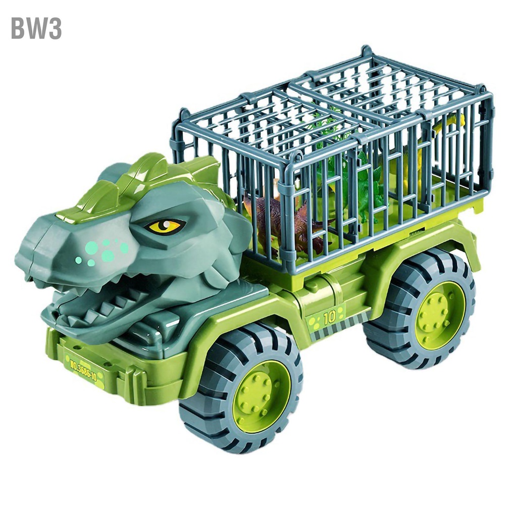 bw3-รถบรรทุกของเล่นไดโนเสาร์จำลองสูงสีสดใสหล่นประตูเคลื่อนย้ายได้ไดโนเสาร์รถขนส่ง-playset-สำหรับของขวัญเด็ก