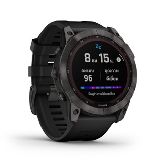 Garmin นาฬิกาอัจฉริยะ Garmin fēnix 7X Sapphire Solar, Black DLC Titanium with Black Band