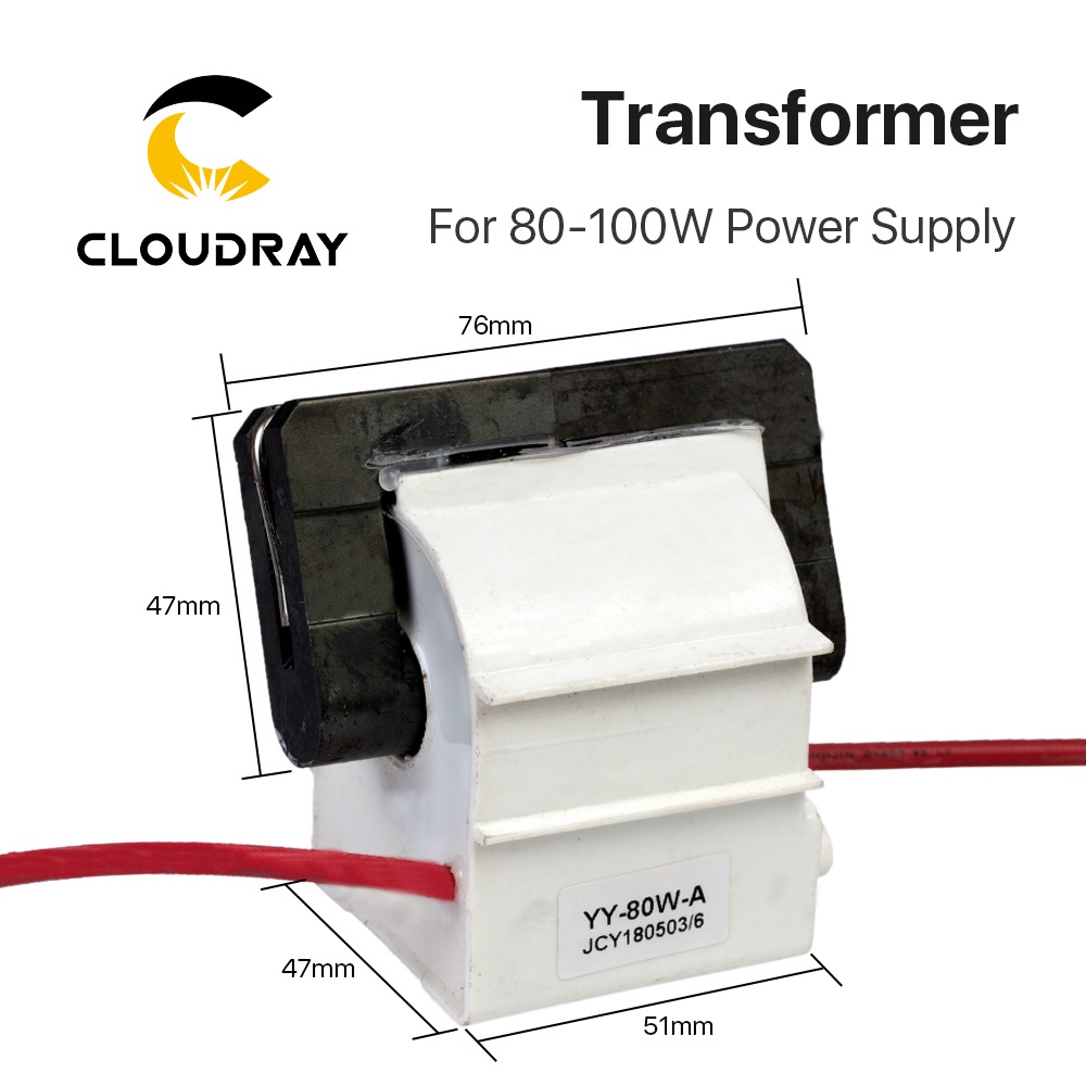 cloudray-หม้อแปลงไฟฟ้าแรงสูง-สําหรับพาวเวอร์ซัพพลายเลเซอร์-co2-80w-1pair-2pcs