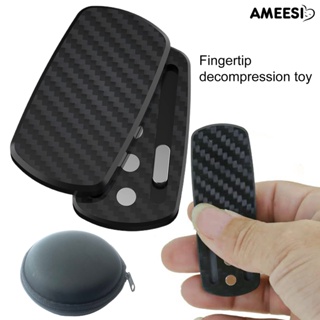 Ameesi EDC Fidget Toy พื้นผิวเรียบ ชุบไฟฟ้า ป้องกันการขัดถู สองชั้น ic คลายเครียด ตามหลักสรีรศาสตร์ Push Card Slider ของเล่นทางประสาทสัมผัส ผู้ชาย ของเล่น
