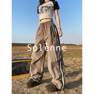 Solenne  กางเกงขายาว คาร์โก้ กางเกง ย้อนยุค 2023 NEW Unique ทันสมัย ins Stylish A99J2YR 36Z230909