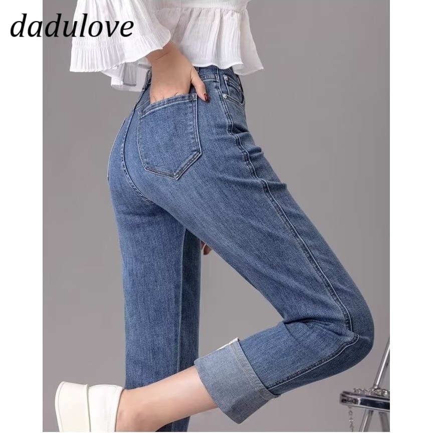 dadulove-new-american-ins-high-street-stitching-jeans-niche-high-waist-straight-pants-large-size-trousers