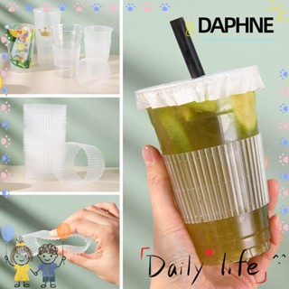 Daphne แผ่นรองแก้วชานม กันลื่น กันตก แบบใช้แล้วทิ้ง 50 ชิ้น