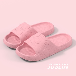 JUSLIN รองเท้าแตะ สะดวกสบาย รองเท้าแฟชั่นเกาหลี ด้านล่างหนา รองเท้าแตะผู้หญิง 2023 ใหม่ 081216