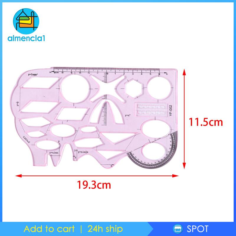 almencla1-ไม้บรรทัดเรขาคณิต-อเนกประสงค์-สําหรับวาดภาพ-สอนคณิตศาสตร์-งานไม้-สํานักงาน