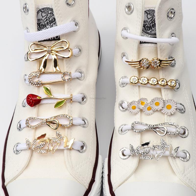 ภาพสินค้าคลิปติดเชือกผูกรองเท้า ประดับเพชรเทียม ของขวัญ สําหรับรองเท้าผ้าใบ DIY 1 ชิ้น จากร้าน qihejewelry.th บน Shopee ภาพที่ 4