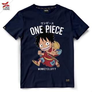 【hot sale】Dextreme T-shirt One Piece   ลาย Luffy  มีสีกรมและสีเหลือง  DOP-1390