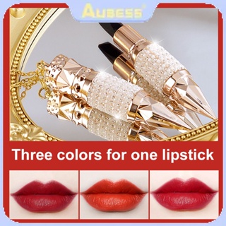 Queen S Scepter Lip Makeup 3in1 3สีกันน้ำลิปสติก Queen S Scepter Moisturizing ลิปสติก Aubess.life.store