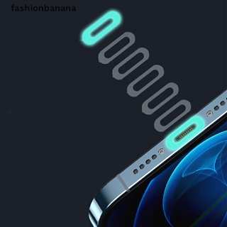 [fashionbanana] ใหม่ สติกเกอร์พอร์ตชาร์จ Type-c เรืองแสง กันรอยขีดข่วน สําหรับ iPhone Apple 13 Pro 10 ชิ้น