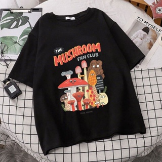 Cotton Retro T-shirts Mushroom T Shirts Woman Clothes Vintage   Goth Women Shirt Ropa Mujer Verano &lt;2022&gt;