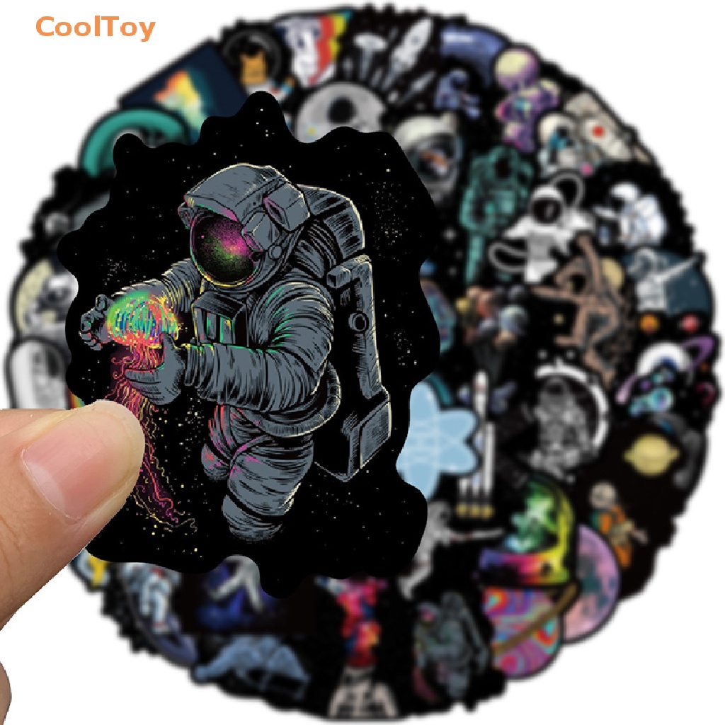 cooltoy-ขายดี-สติกเกอร์-ลายนักบินอวกาศ-กราฟฟิติ-สําหรับติดตกแต่งรถยนต์-กระเป๋าเดินทาง-โน้ตบุ๊ก-กีตาร์-50-ชิ้น