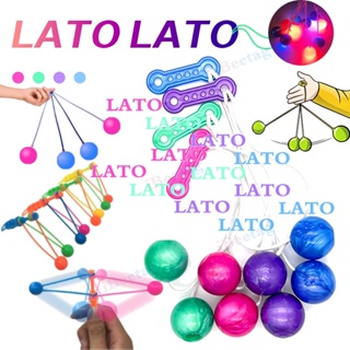 ของเล่นลูกบอล LATTO Lato LATTO แบบเรืองแสงในที่มืด พร้อมด้ามจับ จํานวน 10 คู่
