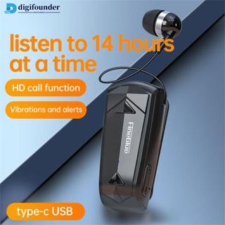 Digifounder F520 ชุดหูฟังบลูทูธไร้สาย แบบคลิปหนีบ ถอดออกได้ สําหรับ One Ear Hand Free R5S9