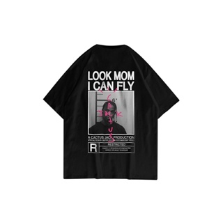 Dark Icon Travis Scott Portrait Fashion Fog High Street Hip Hop Versatile Men Women Short Sleeve T-shirt 2022Summe