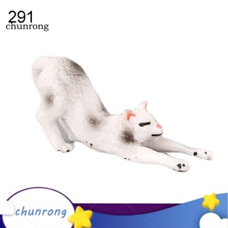 Chunrong โมเดลฟิกเกอร์ รูปปั้นแมว ขนาดเล็ก ของเล่นสําหรับเด็ก
