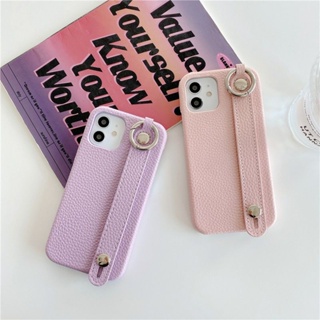 เคสโทรศัพท์มือถือหนัง พร้อมสายรัดข้อมือ หรูหรา สําหรับ iPhone 14 Pro Max 14 Plus 13 12 11 Pro