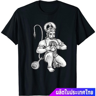 【ใหม่】แขนสั้นcrew neckราคาถูกเสื้อยืดประเทศไทย หนุมาน พระพุทธเจ้า เทพเจ้าลิง Hanuman Hindu Deity T Shirt คอกลม แฟชั่น  ผ