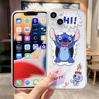 For Itel S23 P36 Play Vision 1 Pro 1 Plus A58 A49 A56 P37 A26 A37 Vision 2S 2 Plus Infinix Smart 6 HD Hot 12 Play เคสโทรศัพท์มือถือแบบใส ลายการ์ตูน Stitch สร้างสรรค์ สําหรับ