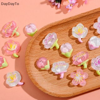 Daydayto ดอกซากุระเรซิ่น ขนาดเล็ก 10 ชิ้น สําหรับตกแต่งบ้าน เค้ก โทรศัพท์ DIY