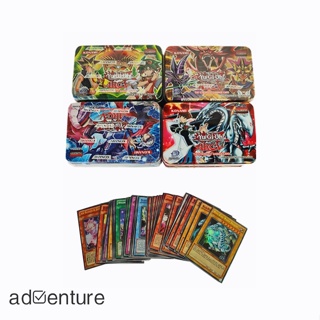 Adven การ์ดเกม Yugioh พร้อมกล่องเหล็ก ภาษาอังกฤษ สําหรับครอบครัว 41 ชิ้น