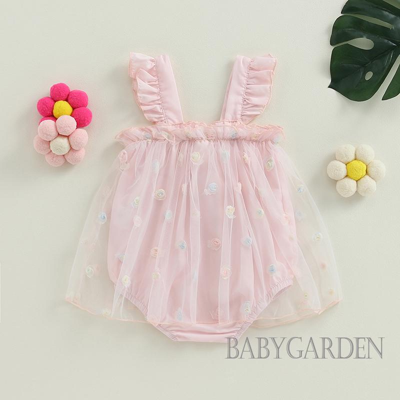 babygarden-0-24-เดือน-ชุดรอมเปอร์-แขนกุด-ผ้าตาข่าย-เย็บปะติดปะต่อกัน-ลายดอกไม้-เจ้าหญิง-เสื้อผ้าฤดูร้อน-สําหรับเด็กผู้หญิง