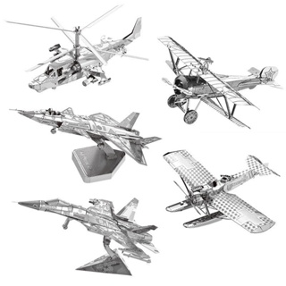 โมเดลเครื่องบินโลหะ 3D ขนาดเล็ก แฮนด์เมด DIY ของเล่นสําหรับเด็ก