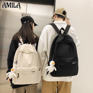 AMILA เป้สะพายหลัง กระเป๋าเป้สะพายหลัง เรียบง่าย ความจุขนาดใหญ่ การเดินทาง เพื่อการพักผ่อน นักเรียนมัธยมต้นญี่ปุ่น มัธยมปลาย นักเรียนวิทยาลัย