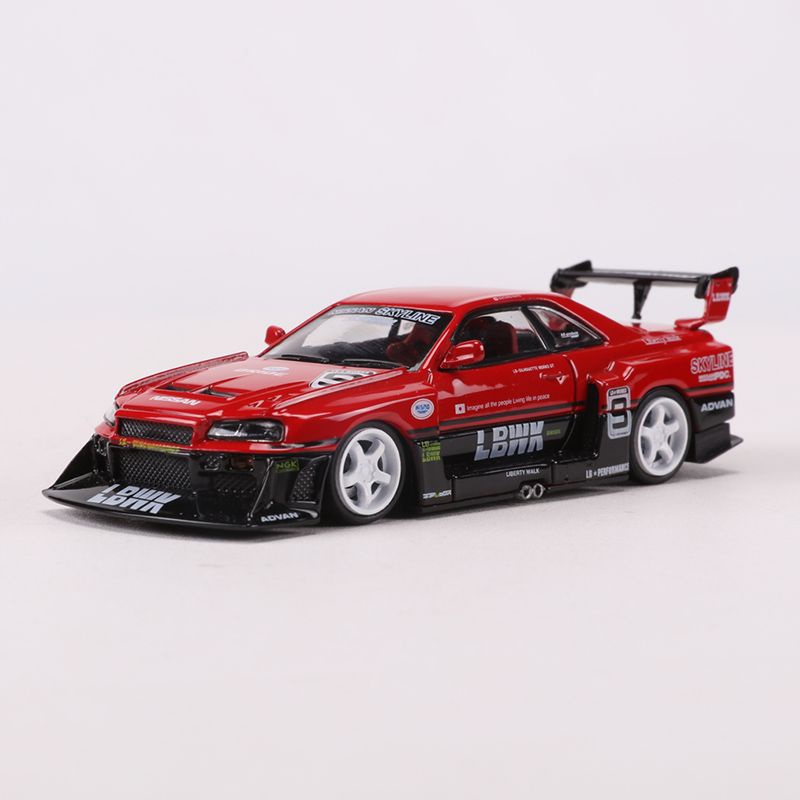 จําลอง-1-64-lbwk-r34-nissan-skyline-skyline-เหมาะกับของขวัญ-โมเดล-รถ-ของเล่นเด็กผู้ชาย-ของขวัญวันเกิด-ตกแต่งบ้าน