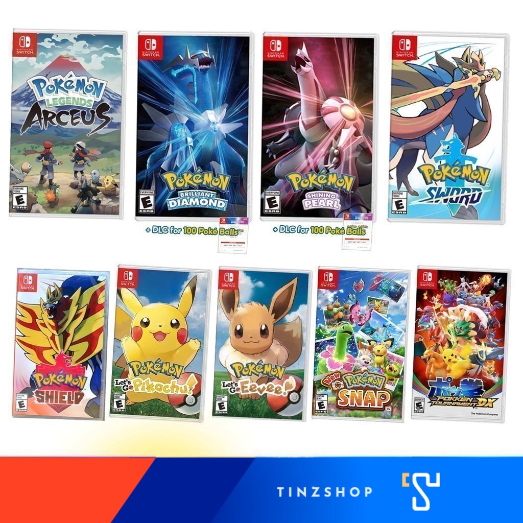 ภาพหน้าปกสินค้าNintendo Switch 9 Pokemon Game นินเทนโดสวิทซ์ ชุด 9 เกม โปเกมอน 9 ภาค  Arceus ใหม่ล่าสุด จากร้าน tinzshop บน Shopee