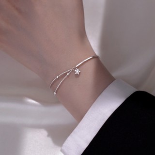 Deartiara Star สร้อยข้อมือครึ่งวงกลม กําไลข้อมือ ความรู้สึกขั้นสูง ขนาดเล็ก และมินิมอล INS สองชั้น สําหรับผู้หญิง