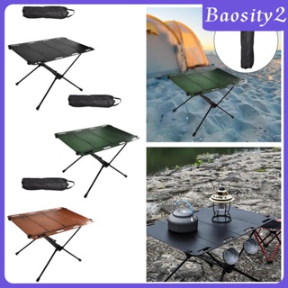 [Baosity2] โต๊ะแคมป์ปิ้ง พับได้ น้ําหนักเบา สําหรับตกปลา บาร์บีคิว แบกเป้