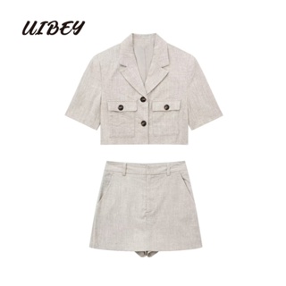 Uibey เสื้อโค้ท + กางเกง 858661