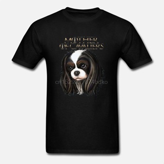 มีความสุข เสื้อยืด พิมพ์ลาย Mother of Cavaliers Cavalier King Charles Spaniel สําหรับผู้ชาย