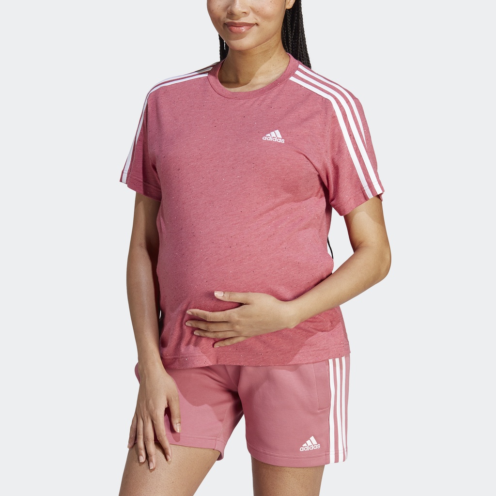 adidas-ไลฟ์สไตล์-เสื้อยืดสำหรับคุณแม่ตั้งครรภ์-ผู้หญิง-สีชมพู-ic9637