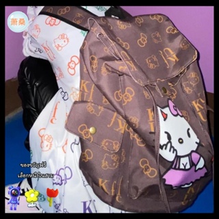 [Xiao Sang] KCUF Hello kitty helloo kitty กระเป๋าเป้สะพายหลัง กระเป๋านักเรียน ความจุขนาดใหญ่ สําหรับ Unisex
