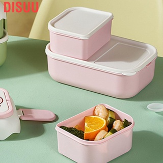 Disuu 2 Layer Lunch Box Plastic Portable Container Heatable Leakproof for Students Worker