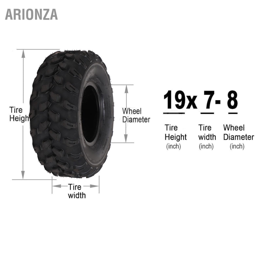 arionza-19x7-8in-ยางแบบไม่มียาง-4pr-15mm-tread-universal-สำหรับ-125-150-200-250cc-quad-bike-atv-utv-go-kart-เครื่องตัดหญ้า