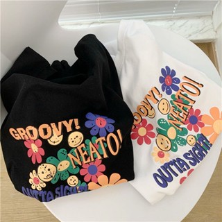 พร้อมส่ง ขายดี เสื้อยืดแขนสั้น ผ้าฝ้ายแท้ สไตล์เกาหลี ญี่ปุ่น แฟชั่นฤดูร้อน สําหรับเด็กผู้หญิง 2023