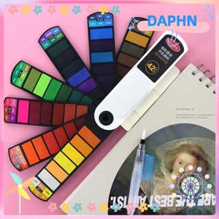 Daphs ชุดสีน้ํา 18 24 36 42 สี พร้อมแปรงปากกา สําหรับวาดภาพสีน้ํามัน