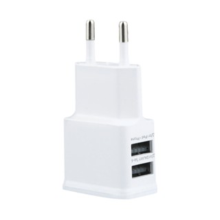 5V 2A Dual USB Port EU Plug AC Wall Charger Adapter For Cellphone Tablet